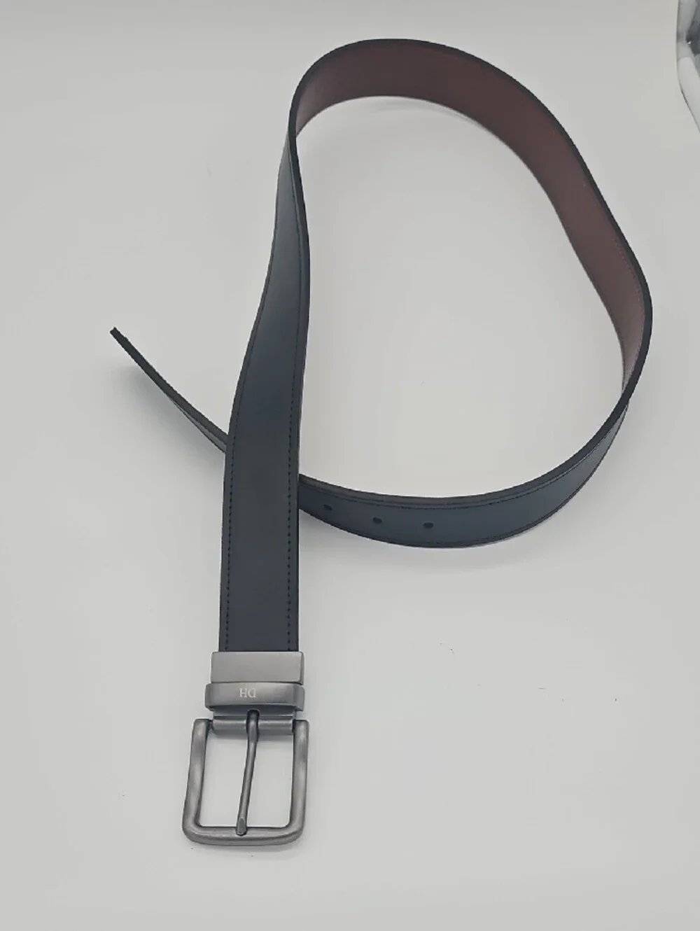 The Bradford Exchange Black and Brown Reversible Leather Belt for Men